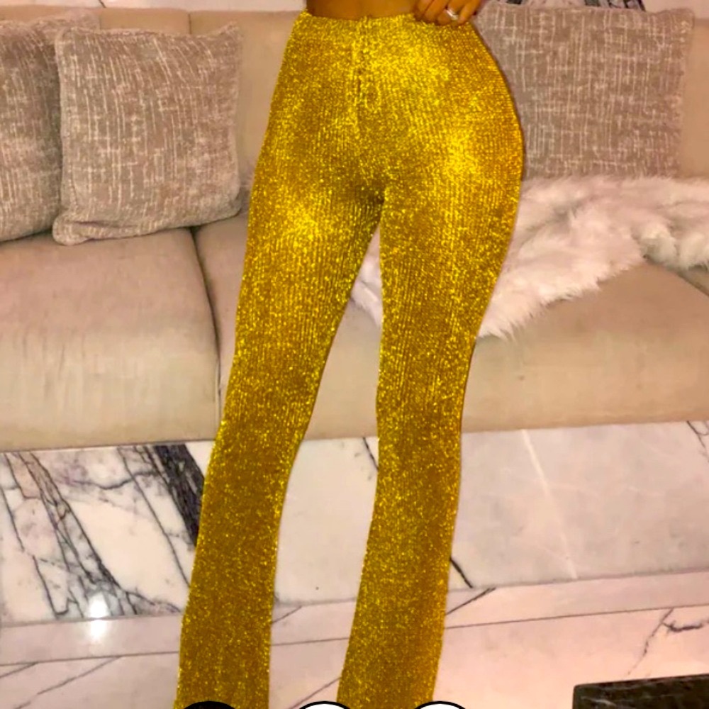 Sorelle UK Francesca Gold Metallic Trousers
